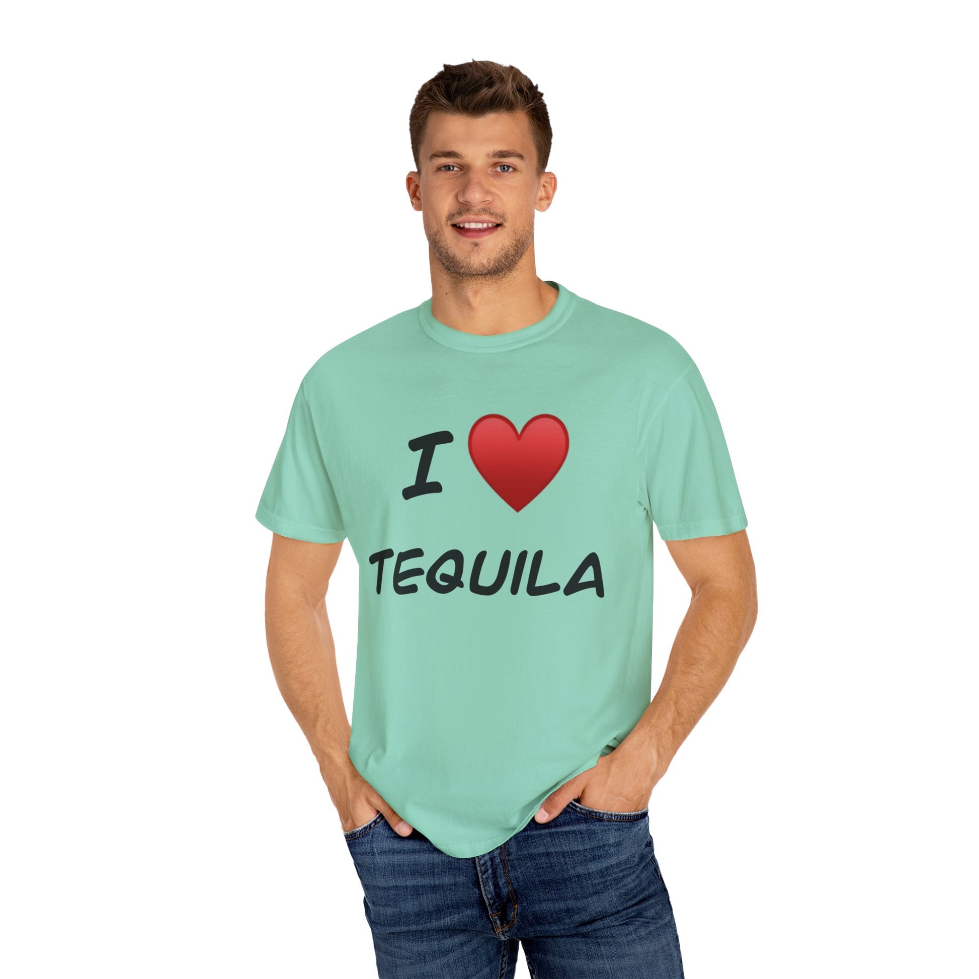 I Love Tequila Unisex Garment-Dyed T-Shirt | Perfect for Parties & Celebrations