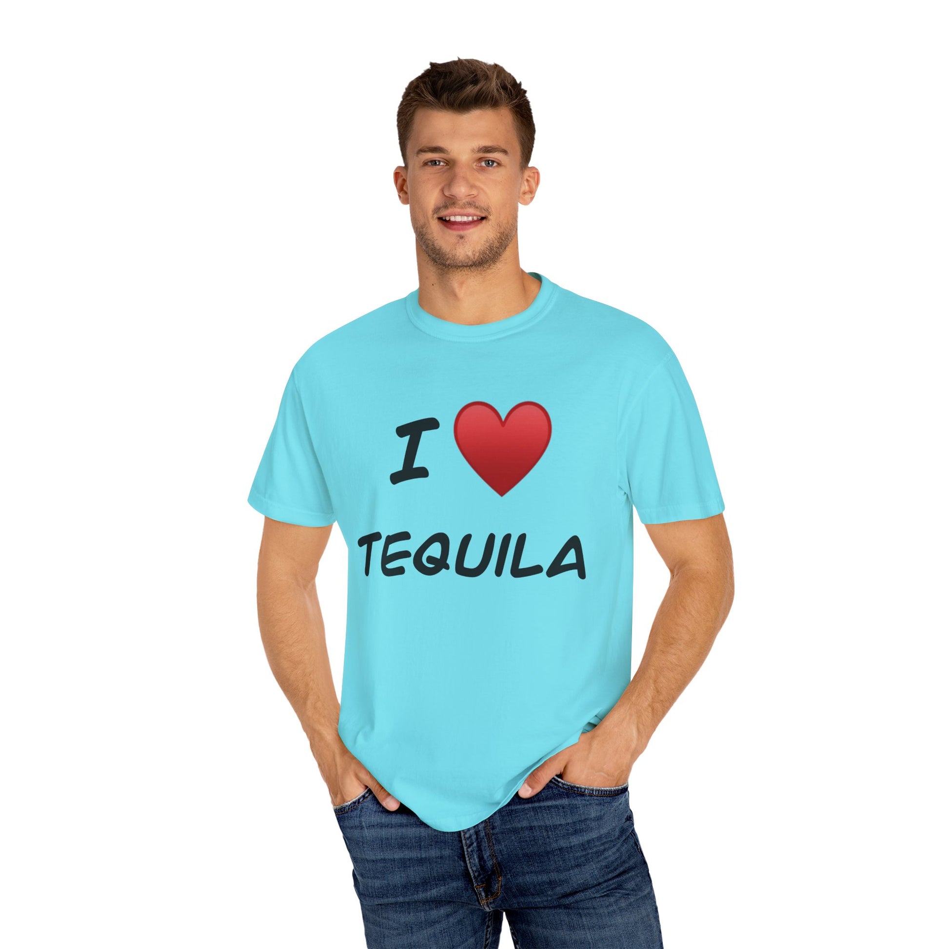 I Love Tequila Unisex Garment-Dyed T-Shirt | Perfect for Parties & Celebrations