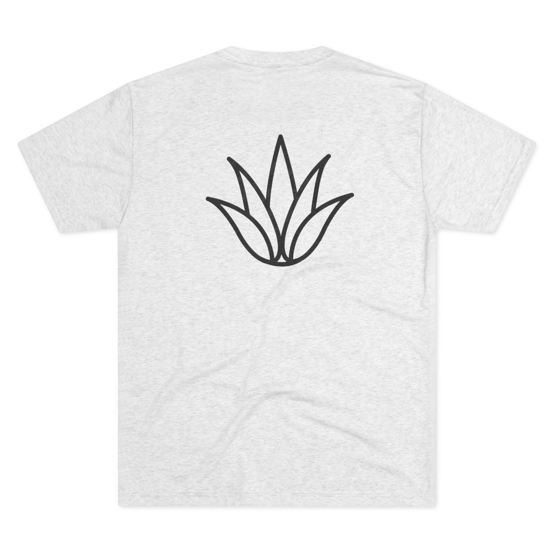 White box logo (front), outline agave (back)